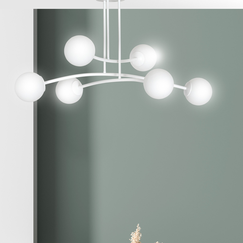 Halldor 6 white  lampe Loftlampe - Vaalea.dk