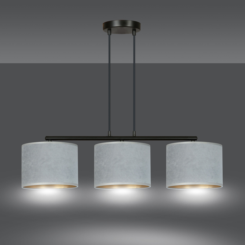 Hilde 3 bl gray  lampe Loftlampe - Vaalea.dk