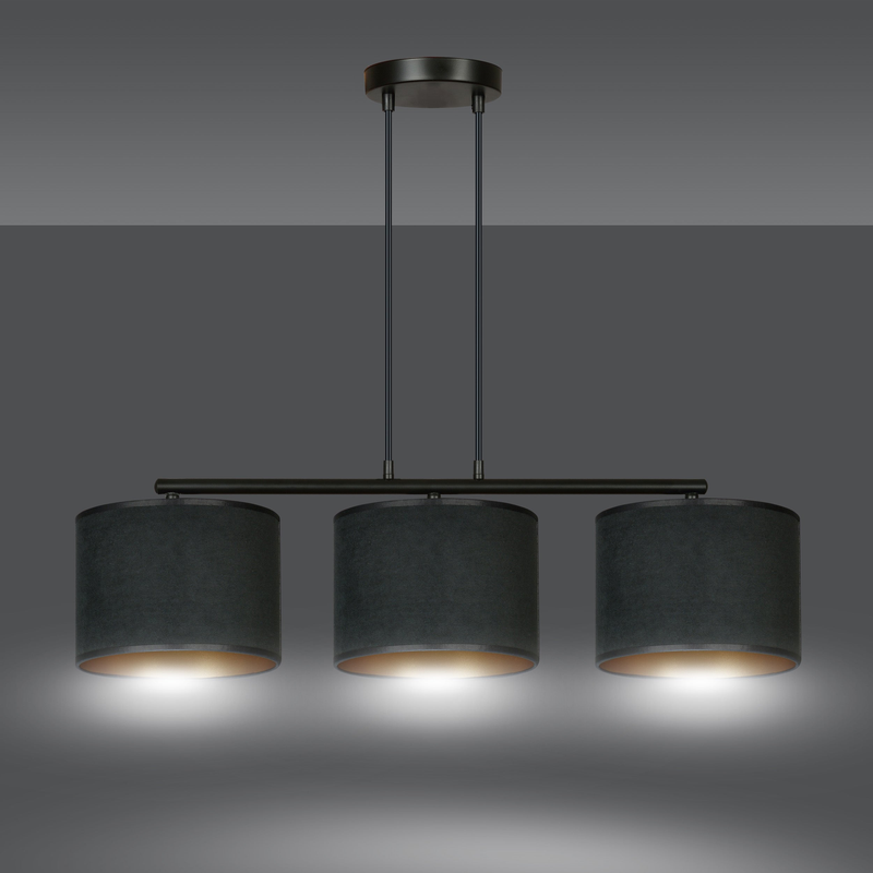 Hilde 3 bl black  lampe Loftlampe - Vaalea.dk