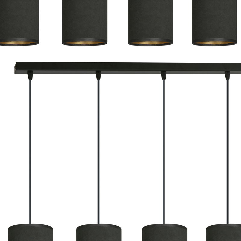 Bente 6 bl black  lampe Loftlampe - Vaalea.dk
