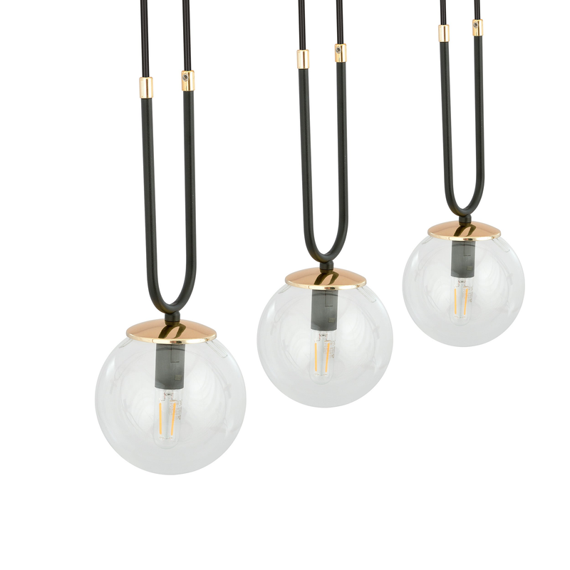Glam 4 black/transparent  lampe Loftlampe - Vaalea.dk