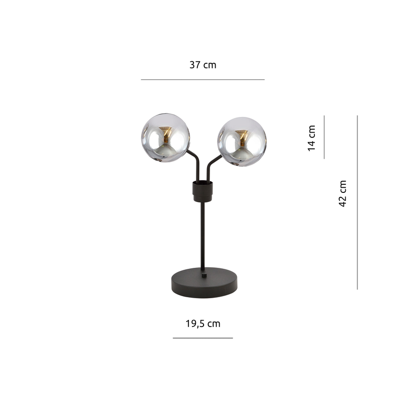 Nova ln2 black/grafit  lampe Bordlampe - Vaalea.dk