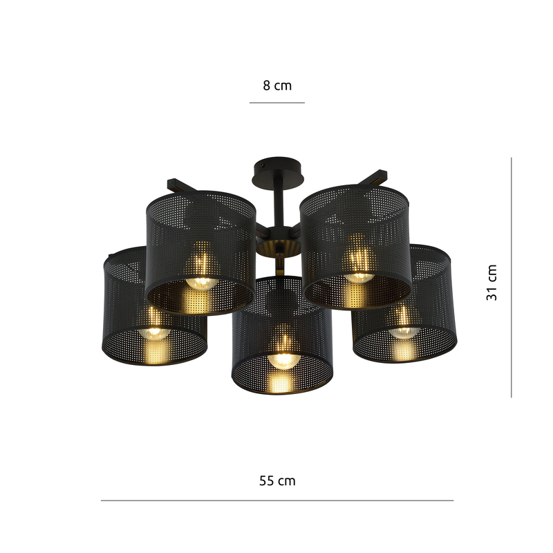 Jordan 5 black  lampe Loftlampe - Vaalea.dk