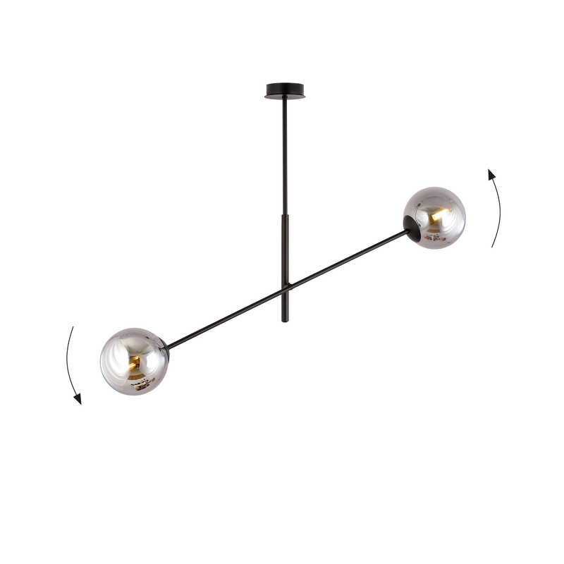 Linear 2 black/grafit  lampe Loftlampe - Vaalea.dk