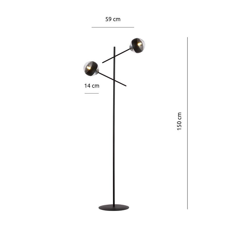 Linear lp2 black/stripe  lampe Gulvlampe - Vaalea.dk