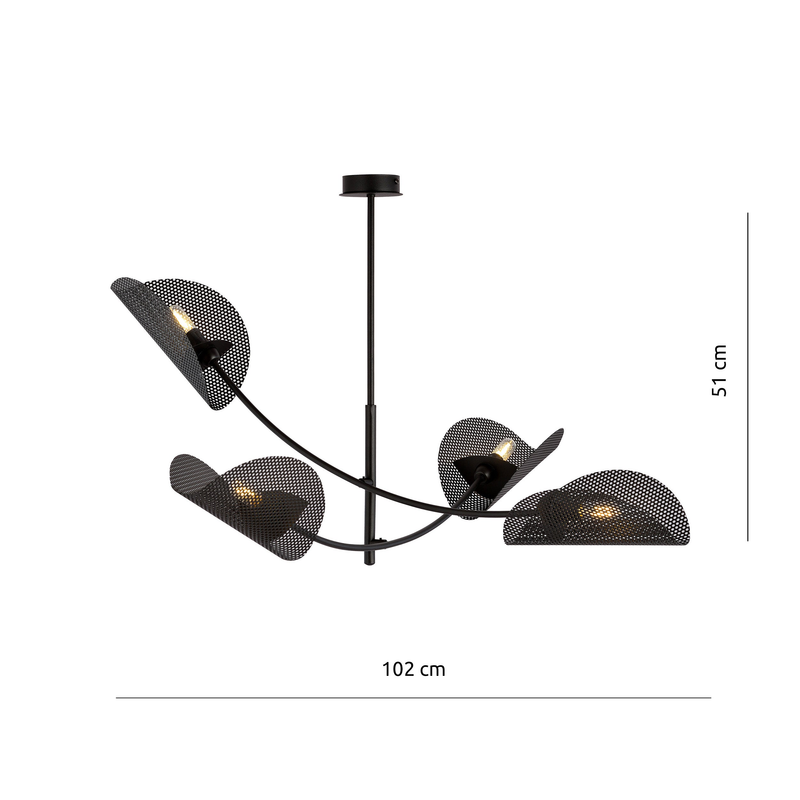 Gladio 4 black  lampe Loftlampe - Vaalea.dk