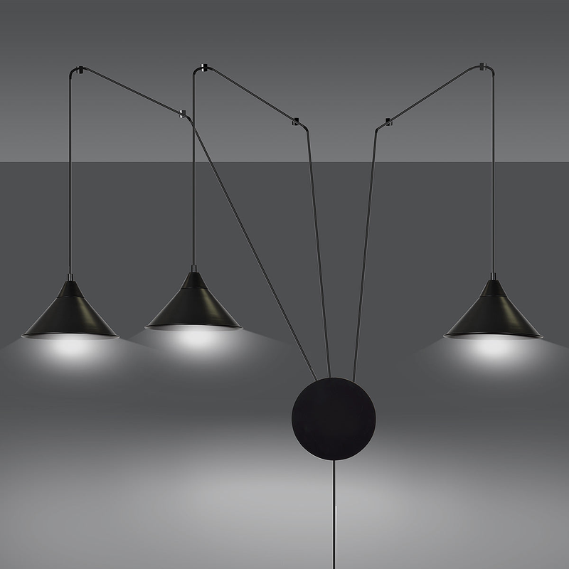 Abramo 3 black  lampe Pendel - Vaalea.dk
