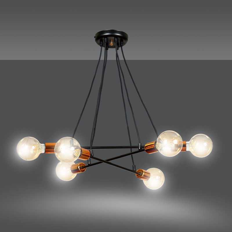 Bravo 6 black  lampe Loftlampe - Vaalea.dk