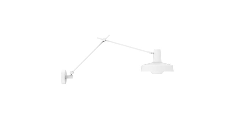 ARIGATO WANDLAMP KORTE ARM WIT