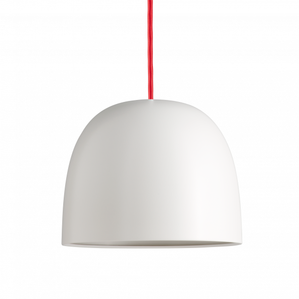 Super 215 hvid metal - rød ledning Loftlampe - Vaalea.dk