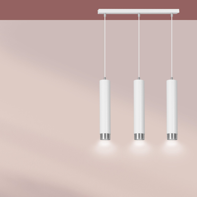 Kibo 3 wh/chrome  lampe Loftlampe - Vaalea.dk