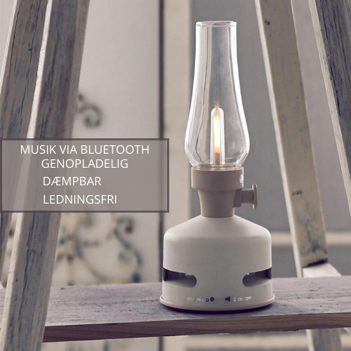 Led lantern speaker hvid/beach house Portable - Vaalea.dk
