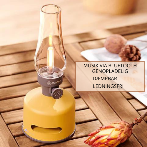 Led lantern speaker  gul/snug room Portable - Vaalea.dk