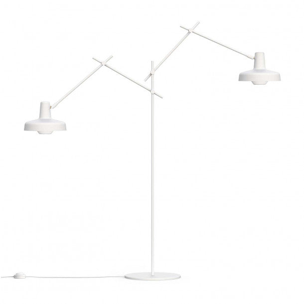 ARIGATO DUBBELE VLOERLAMP WIT