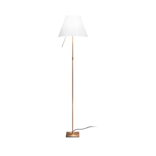 COSTANZA VLOERLAMP MESSING/WIT - LUCEPLAN