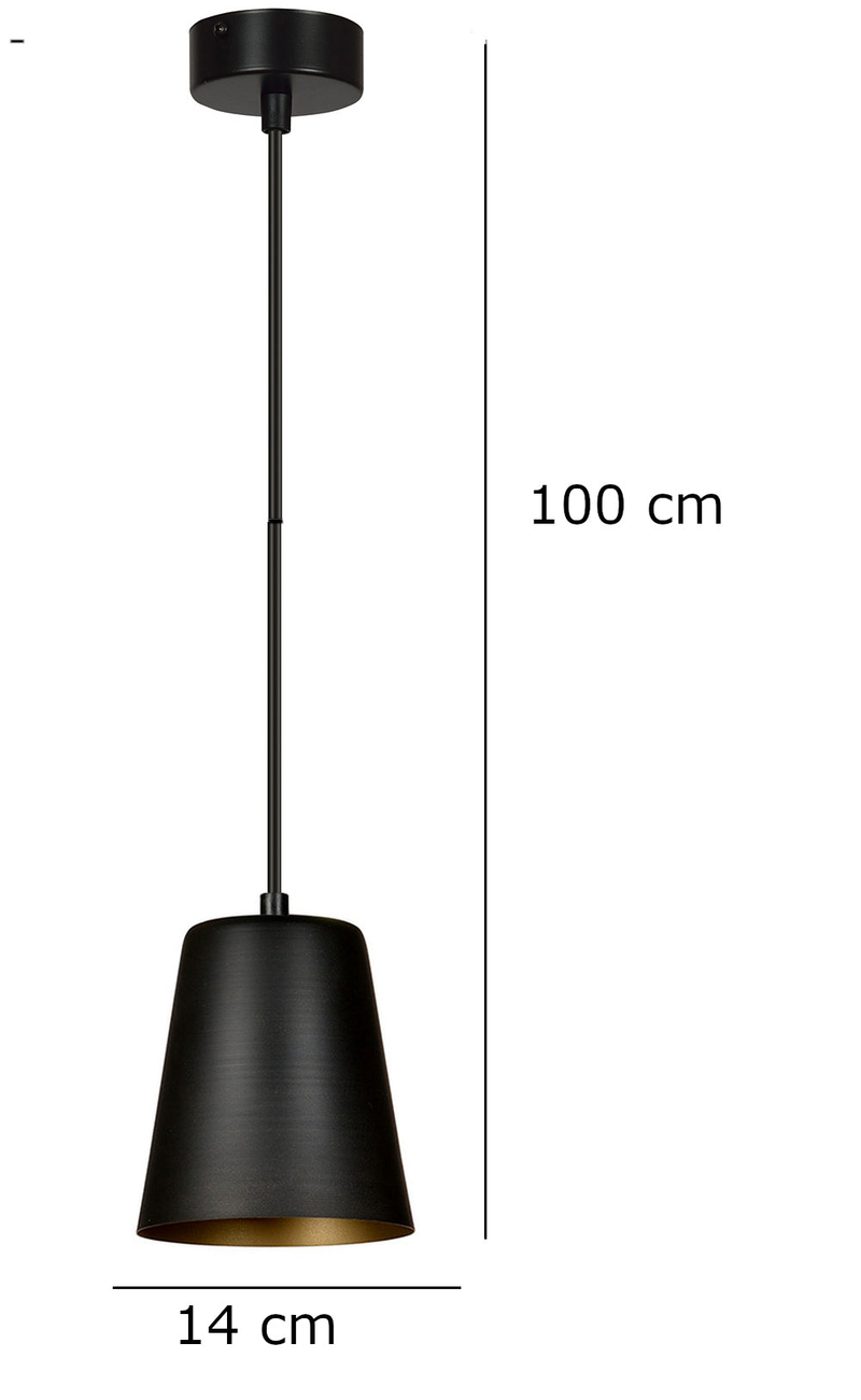 Milargo 1 black / gold  lampe Pendel - Vaalea.dk