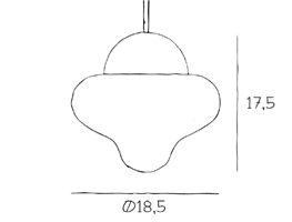 Design by us nutty clear pendant ø: 18,5 cm - clear/black Pendel - Vaalea.dk