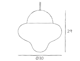 Design by us nutty clear pendant ø: 30 cm - clear/black Pendel - Vaalea.dk