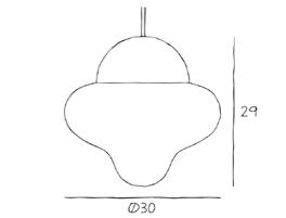 DESIGN BY US NUTTY ROOK HANGER Ø: 30 CM - SMOKE/ZWART