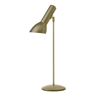 Oblique bordlampe messing olivengrøn Bordlampe - Vaalea.dk