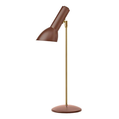 Oblique bordlampe messing teglrød Bordlampe - Vaalea.dk