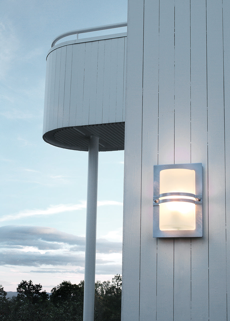 Basel stål frostet 661st væglamper Udendørslampe - Vaalea.dk