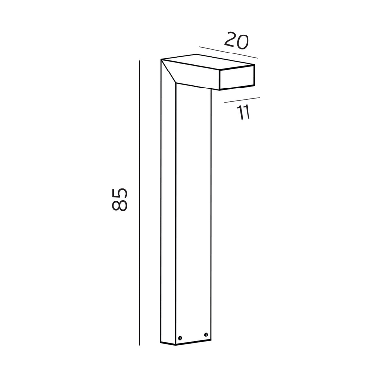 ASKER ASSYMETRISCH ALUMINIUM 1314AL BOLLARDS