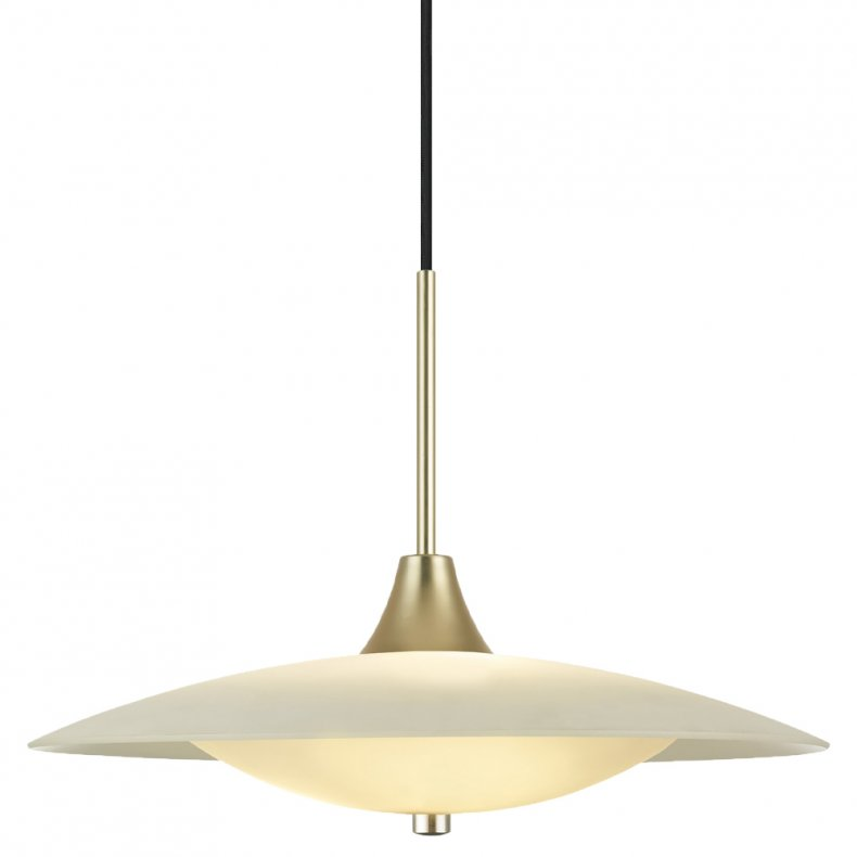 Baroni pendel ø46 - opal/brushed brass Pendel - Vaalea.dk