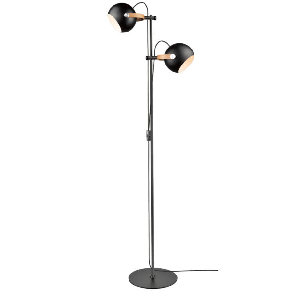 DC VLOERLAMP 2L Ø18 - ZWART