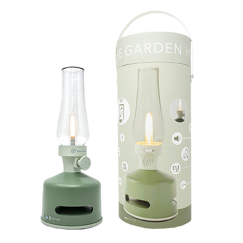 Led lantern speaker grøn Portable - Vaalea.dk