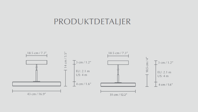 SUSPENSION ASTERIA Ø43 GRIS ANTHRACITE