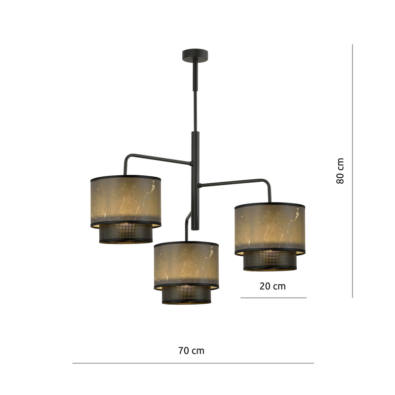Arigato 3 marbel black  lampe Loftlampe - Vaalea.dk